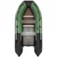 Надувная 3-местная ПВХ лодка Ривьера Компакт 3400 СК (зелено-черная)
